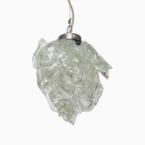 Stainless Steel and Glass Pendant Light, 1970s