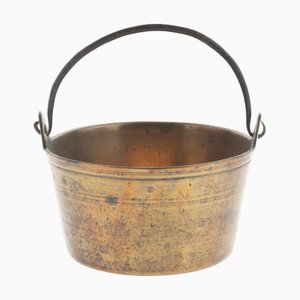 Antique Georgian English Brass Preserve Warmer Jam Kitchen Pan