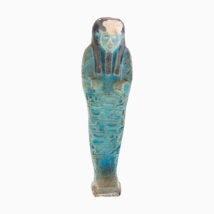 Altägyptische Fayence Blaue Ushabti Amulettfigur