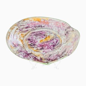 Antique Etruria Creamware Earthenware Pottery Water Lily Plate The Darwin Service from Wedgwood, 1908