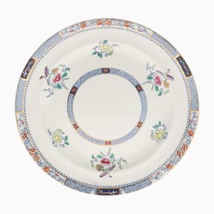 Antique Ceramic Ironstone Chinoiserie Plate from Maling Cetem Ware, Early 20th Century