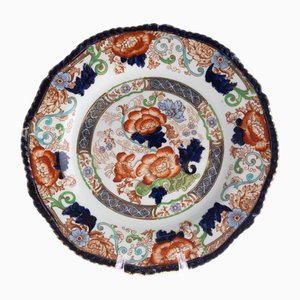 Antique Porcelain Ceramic Pottery Plate with Imari Pattern from Wood & Sons