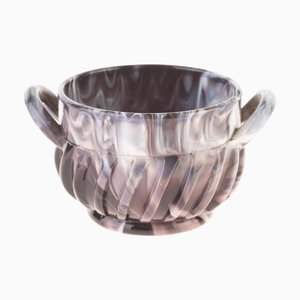 Antique 19th Century Victorian Pressed Glass Handled Bowl from Sowerby