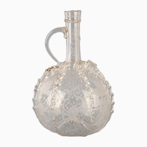 Antiker niederländischer Wein aus graviertem Kristallglas, 1700er