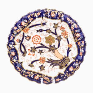 Antique Imari Pattern Lobed Porcelain Ceramic Plate from Spode Copeland