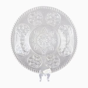 Antique Victorian Pressed Glass Plate from Davidson