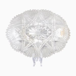 Antike viktorianische Schale aus Pressglas von Davidson