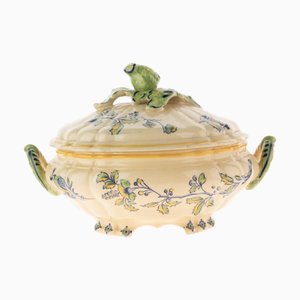 Antique Boch Polychrome Earthenware Ceramic Pheasants Pattern Tureen