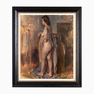 Victor Hume Moody, Bañarse desnudo, Pintura al óleo