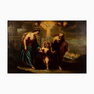 Flight Into Egypt, 1600s, Oil on Canvas, Framed