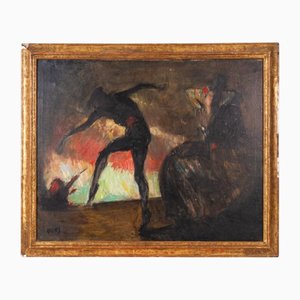 Ochs, bailarines, pintura al óleo grande