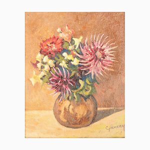 Gavzay, Flowers Still Life, Oil on Board