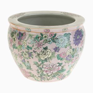 Chinese Hand Painted Famille Rose Porcelain Ceramic Planter
