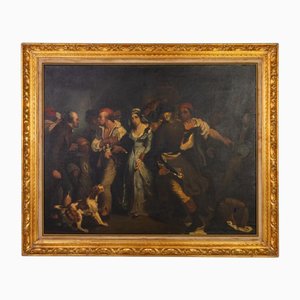 L'Arrestation de Charlotte Corday, 19ème Siècle, Peinture à l'Huile