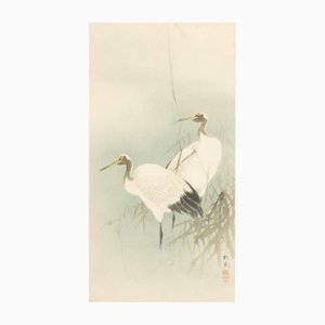 Two Cranes, Watercolour