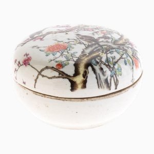 Chinese Famille Rose Porcelain and Ceramic Lidded Box