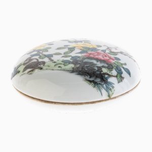 Chinese Famille Rose Porcelain and Ceramic Lidded Box