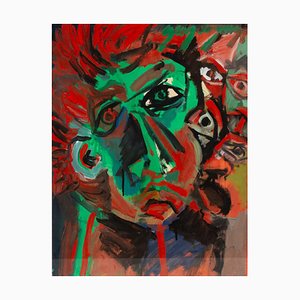 Untitled, Portrait Oil on Canvas, Framed