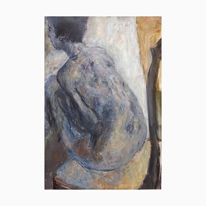 Nu au Baignade, Huile sur Toile, Encadrée