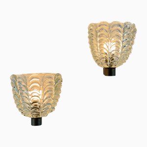 Festoni Wall Sconces by Ercole Barovier for Barovier & Toso, 1938, Set of 2