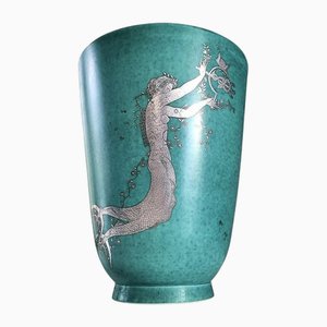 Grand Vase Argenta par Wilhelm Kåge pour Gustavsberg, Sweden, 1930s