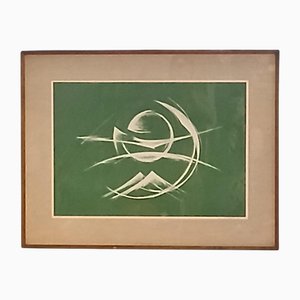 Carmelo Cappello, Monochrome Composition on Green Background, 1964, Screenprint