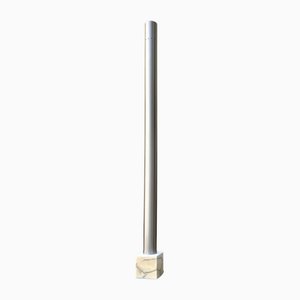 Vintage Italian Lamp in Marble and Steel by Ettore Sottsass, 1970s