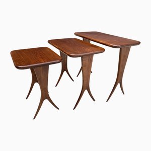 Skandinavische Vintage Satztische von Raphaël Raffel, 1960, 3er Set