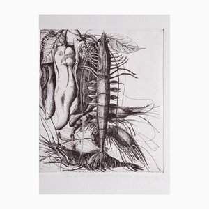 Angela Occhipinti, Yellow Bull Horns with Absinthe Prawns: Author's Proof, 1950, Engraving