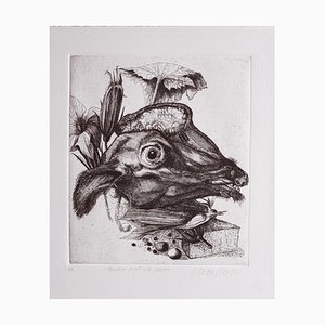 Angela Occhipinti, Sheep-Stuffed Dumplings: Author's Proof, 1950, Engraving