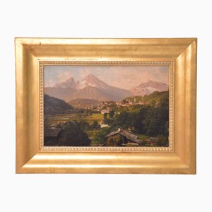 Martin Schmiderer, Alpenlandschaft, Öl auf Leinwand, Gerahmt