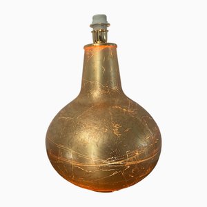 Lampe en Verre Soufflé avec Feuille d'Or, 2000s
