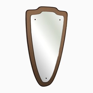 Espejo italiano con marco de latón, 1950