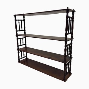 19th Century Wall Hanging Shelves with Turned Supports