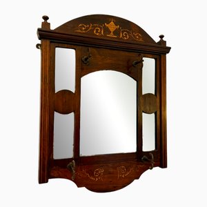 Antique Edwardian Inlaid Rosewood Wall Mirror, 1900