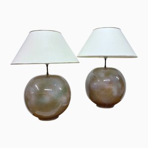 Große Tischlampen aus Keramik, 1980er, 2er Set