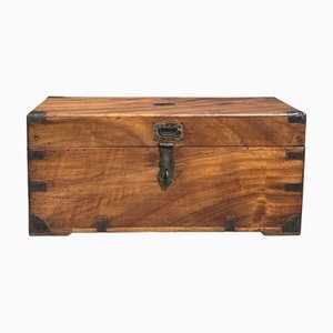 Fitted Interior Camphor Wood Campaign Trunk, 1860