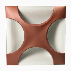 Cross Oyster Flush Mounted Ceiling Light by Rolf Krüger for Staff, 1968