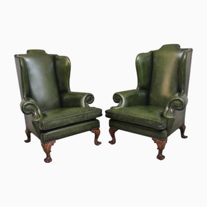 Poltrone Wingback vintage in noce, 1920
