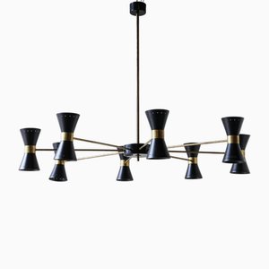 Italienischer Vintage Sputnik Kronleuchter im Stilnovo Stil, 1960er