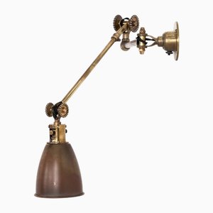 Antique Brass Wall Lamp from Dugdills