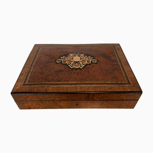 20. Jh. Napoleon III Thuja Maser Token Box Boulle Intarsien, 1890er
