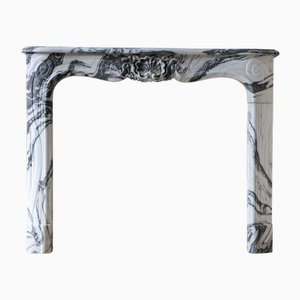 Antique Calacatta Marble Fireplace Mantel