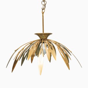 Vintage Brass Pendant, 1970s