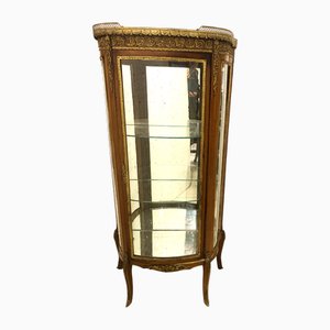 20th Century Napoleon III Display Cabinet in Mahogany and Chiseled Bronze
