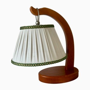 Cherry Wood Lamp with Lampshade, 1990s