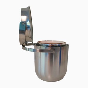 Thermoisolierter Metall Eiskübel von Alessi, 1970er