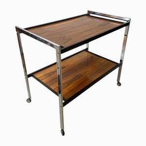 Mid-Century Servierwagen aus Chrom & Palisander von Howard Miller für MDA, 1960