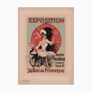 J. Chéret, Exposition de A. Willette from Les Maîtres de L'Affiche, 1897, Original Lithograph