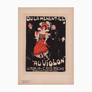 J. A. Grün, Café Riche: Où la mènent-ils? Au Violon from Les Maîtres de L'Affiche, 1898, Original Lithograph